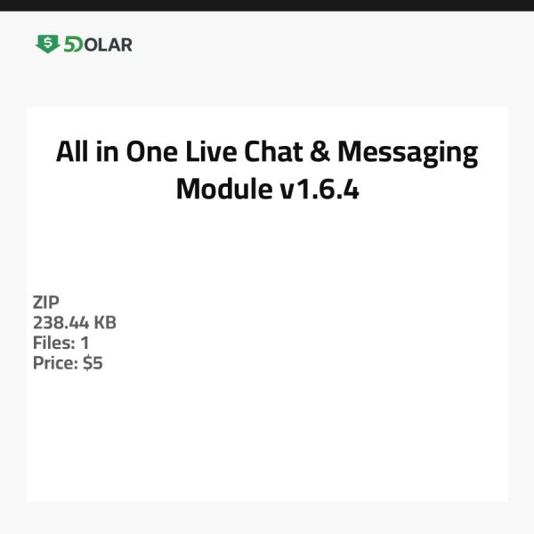 All-in-One Live Chat & Messaging Module v1.6.4