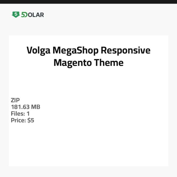 Volga - MegaShop Responsive Magento Theme