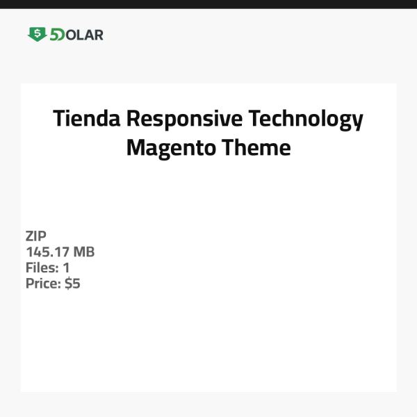 Tienda - Responsive Technology Magento Theme