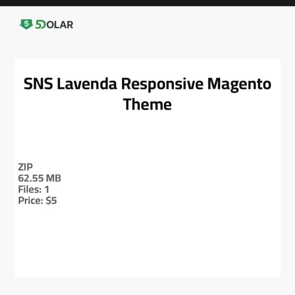 SNS Lavenda - Responsive Magento Theme