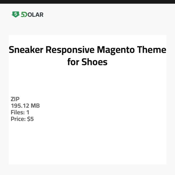 Sneaker - Responsive Magento Theme for Shoes