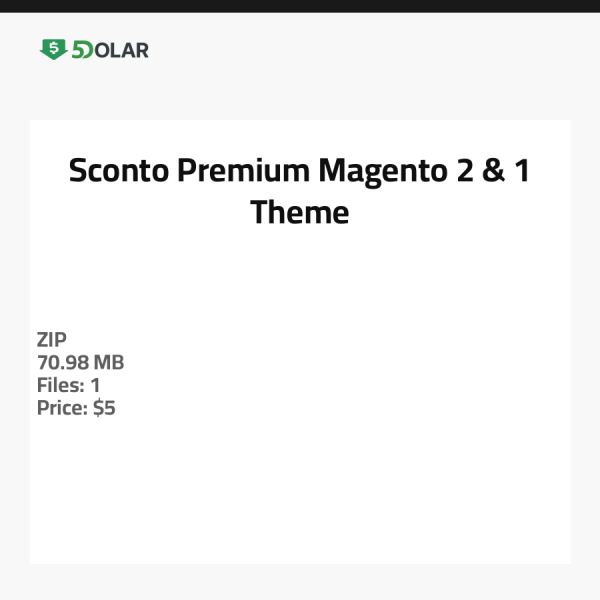 Sconto - Premium Magento 2 & 1 Theme