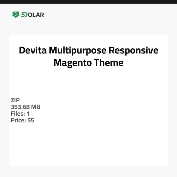 Devita - Multipurpose Responsive Magento Theme