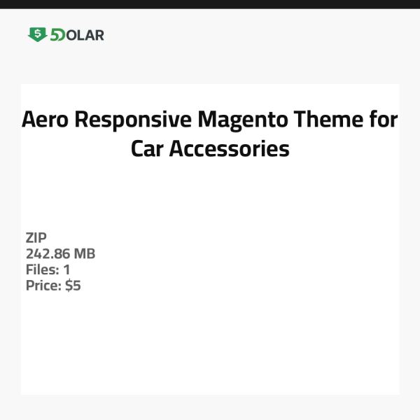 Aero - Responsive Magento Theme for Car Accessories
