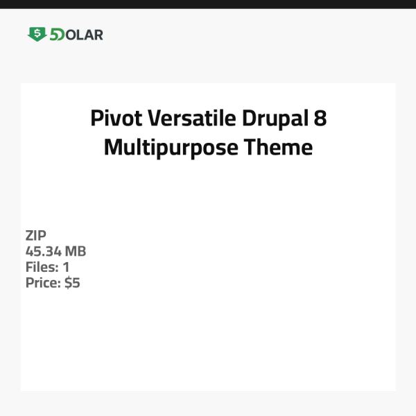 Pivot - Versatile Drupal 8 Multipurpose Theme