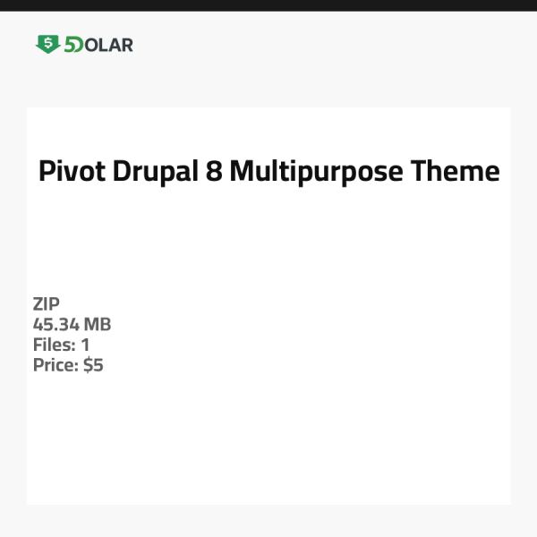 Pivot - Drupal 8 Multipurpose Theme