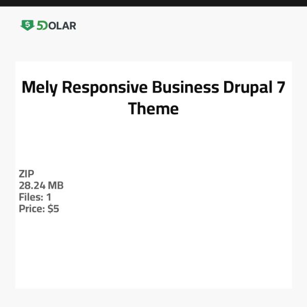 Mely - Responsive Business Drupal 7 Theme