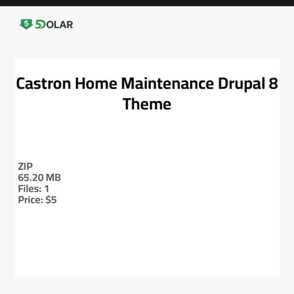 Castron - Home Maintenance Drupal 8 Theme
