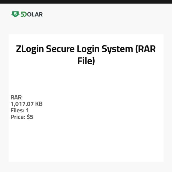ZLogin - Secure Login System (RAR File)