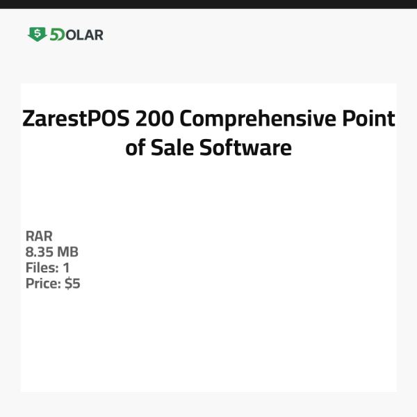 ZarestPOS 200 - Comprehensive Point of Sale Software
