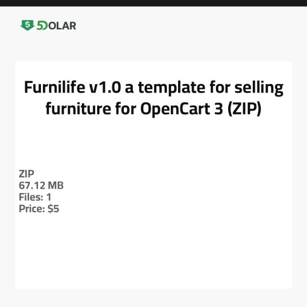 Furnilife v1.0   a template for selling furniture for OpenCart 3 (ZIP)