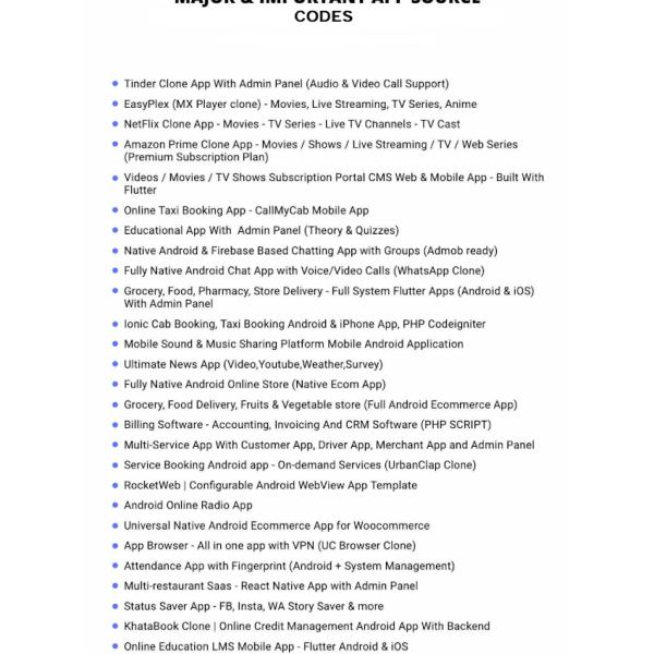 600+ Mobile Application